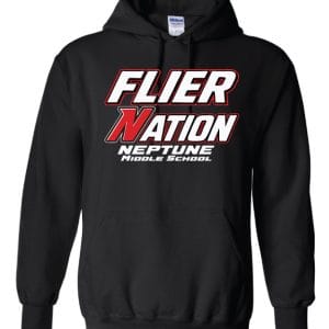 NEPTUNE-MIDDLE-WEB-BLK-HODIE-PULLOVER-FRONT-A MS Flyer Nation Pullover Hoodie - School Name