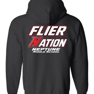 NEPTUNE-MIDDLE-WEB-BLK-ZIPUP-BACK-A MS Flyer Nation Zip-up Hoodie - School Name