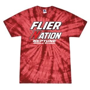 NEPTUNE-MIDDLE-WEB-SPIDER-CRIMSON-SLV-FRONT-A MS Flyer Nation T-Shirt Tie Dyed - School Name